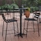 Flash Furniture 23.5 in L, 23.5 in W, 43.5 in H, Aluminum, Plastic, Stainless Steel Top, Black TLH-059B-BK-GG - alternate 1